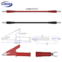 Adaptateur de chargeur de voiture JZDZ, prise allume-cigare mâle vers double prise banane femelle 4 mm, J.90025KIT
