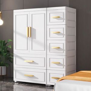 <strong>Bedroom</strong> <strong>Wardrobe</strong> Children's Nordic Style PP Floor-standing <strong>Wardrobe</strong> Storage <strong>Cabine</strong> <strong>Bedroom</strong> Clothes Storage <strong>Wardrobe</strong> - Product Image 4