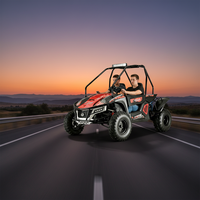 Buggy tout-terrain 2 places personnalisé 180cc, refroidi par eau, 4 temps, essence, transmission par arbre, freins à disque hydrauliques, vitesse maximale 65 km/h