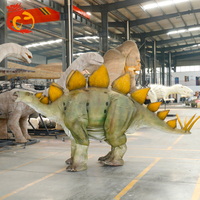 Costume de dinosaure en caoutchouc de silicium, Costume nano robotique réaliste, jambe cachée