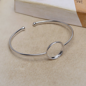 Brazalete de Plata de Ley S925 Wenchi con Base Plana, Accesorio para Perlas de 15 mm, Bandeja Vacía para DIY, 5264, Pulseras y Brazaletes de Perlas, China - Product Image 5