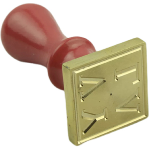 Sceau de cire personnalisé en laiton, carré, antique, pour loisirs créatifs, bureau et outils d'artisanat - Product Image 4