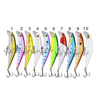 Leurre de pêche flottant Minnow 63mm 7.8g, appât dur en plastique réaliste, leurre de pêche à la carpe, crankbaits oscillants, yeux 3D