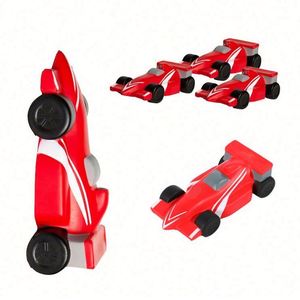 Ball anti-stress en mousse PU en forme de voiture de course avec impression de logo personnalisé, jouet anti-stress pour enfants - Product Image 1