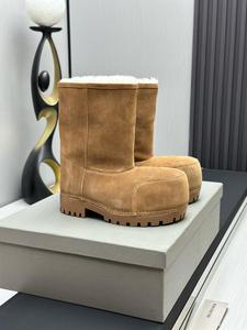Botas de Nieve de Moda con <span class=keywords><strong>Plataforma</strong></span>, Cálidas, de Algodón, Diseño de Punta Ancha, Botas Largas para Mujer - Product Image 6