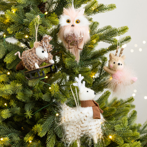 Adornos Navideños Hechos a Mano <span class=keywords><strong>de</strong></span> Fieltro: Alce y Búho <span class=keywords><strong>de</strong></span> Peluche, Decoraciones Encantadoras para Escritorio, Árboles <span class=keywords><strong>de</strong></span> <span class=keywords><strong>Navidad</strong></span> y Reuniones Familiares - Product Image 2
