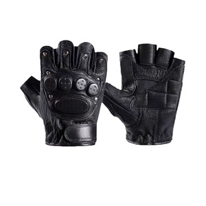 Gants mi-doigts en peau de mouton de qualité supérieure pour hommes, antidérapants, en <span class=keywords><strong>cuir</strong></span>, pour le cyclisme, la pêche, la conduite de moto et les activités de plein air - Product Image 6
