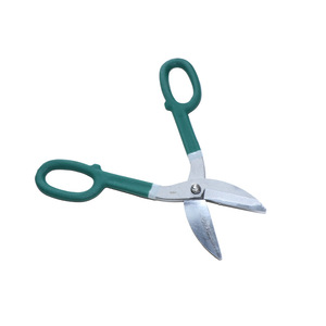 Tin Snips 8 Inch Steel Blade Plastic Coated Handle Anti Slip Grip Bypass Pruner For Diy Cutting Tools - Product Image 1