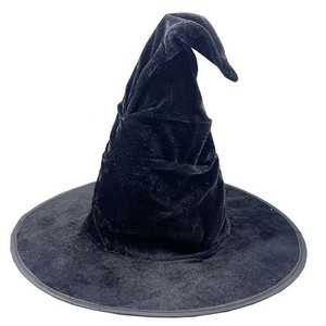 Chapeau de Sorcière d'Halloween pour Femme, Noir Plissé, avec Pendentif Araignée et Chauve-souris, pour Fête, Cosplay, Chapeau Magique Torsadé, Masquerade - Product Image 6