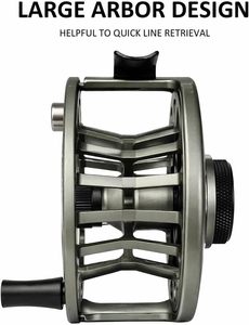 Carrete de Pesca con Mosca de Aluminio T6061 Mecanizado por CNC al por Mayor, Carrete de Pesca con Mosca de Bobina Grande 3/5 5/7 7/9wt con Sistema de Freno de Disco Suave B06 - Product Image 5