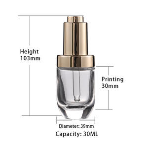 Bouteille en verre, pour huile essentielle, <span class=keywords><strong>essence</strong></span> et <span class=keywords><strong>parfum</strong></span>, bouchon métallique <span class=keywords><strong>argent</strong></span>é, 30 ml, flacon compte-gouttes à tête ronde lotus - Product Image 6