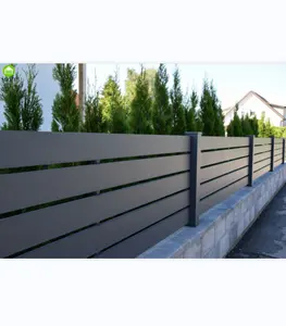 プライベートカスタムセミプライバシーガーデンブラックとグレーのフェンス屋外フェンスパネル