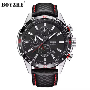 นาฬิกาข้อมือหนังแท้ผู้ชาย รุ่นคลาสสิก WL012P ยี่ห้อ <span class=keywords><strong>BOYZHE</strong></span> Factory รับผลิตแบบ OEM พร้อมสลักโลโก้ตามสั่ง - Product Image 3