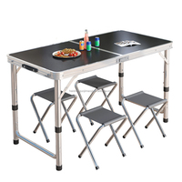 Table de pique-nique pliante en aluminium pour l'extérieur