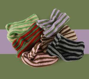 Chunky <span class=keywords><strong>Islande</strong></span> fil itinérant chapeau flammé crochet à la main Plaid rayure 3D broderie impression numérique chaud pour la plage ou les affaires - Product Image 3