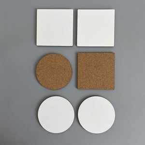 Diy Custom Custom LogoSublimation Square and <b>Round</b> Heat Transfer Crafts MDF Hardboard Wooden Blank Coasters for Customized Gift - Product Image 2