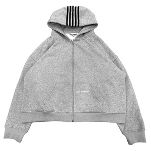 Ensemble deux pièces en <span class=keywords><strong>molleton</strong></span> épais de haute qualité, personnalisé avec rayures, sweat à capuche zippé oversize et pantalon de survêtement ample à jambes larges, style streetwear pour homme - Product Image 2