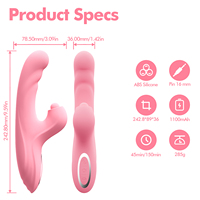 4-in-1 Stoßender G-Punkt-Vibrator mit Klitoris-Stimulation und Heizfunktion, 10 Geschwindigkeiten, IPX6 Wasserdicht, USB-Aufladbar, Silikon-Erwachsenen-Sexspielzeug
