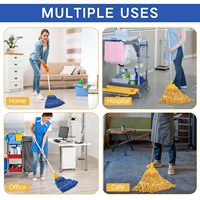 Vente en gros machine de nettoyage domestique-lavage en coton bleu vert rouge jaune vadrouille magique fournitures de nettoyage maison vadrouilles pour nettoyer le sol