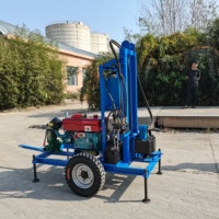 Mini-foreuse rotative sur roues pour puits d'eau, économique, facilement déplaçable, profondeur 100m