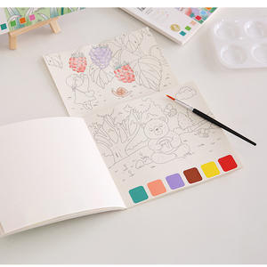 Set de Dibujo de Acuarela de 20 Páginas con Arte de <span class=keywords><strong>Dibujos</strong></span> Animados, Graffiti, Manualidades, Libro <span class=keywords><strong>para</strong></span> <span class=keywords><strong>Colorear</strong></span>, Tarjetas de Pigmentos con Pincel <span class=keywords><strong>para</strong></span> Niños, Set de Pintura Escolar - Product Image 4