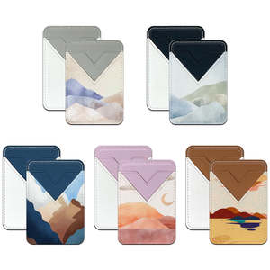 Porte-cartes de visite en cuir véritable vierge pour sublimation en gros - Portefeuille de téléphone à transfert thermique, poche pour carte de crédit DIY, autocollant 5 - Product Image 1