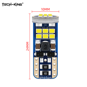 TECH-KING 12V W5W LED T10 lámpara de ancho Canbus 2016 18SMD coche <span class=keywords><strong>alta</strong></span> matrícula luz de lectura amplia presión decodificación bombilla pequeña - Product Image 5