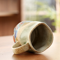 Tasse à café et à thé en céramique de grande capacité rétro style maison Tasse domestique personnalisée anti-brûlure transfrontalière Style design vintage