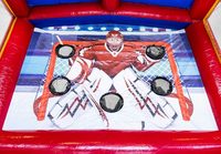 Jeu de sport interactif hockey sur glace gonflable Hockey sur glace Shootout Jeu gonflable Location jeu de hockey avec souffleur gratuit