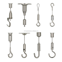 Kits de suspension de lumière suspendue en acier inoxydable de sécurité personnalisés en usine pince à câble avec raccords