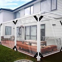 Bâche de Pergola Extérieure en Vinyle Transparent Robuste, Bâche PVC Transparente, Housse Imperméable pour Plantes Succulentes, Toile Anti-Pluie