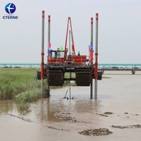 Plateforme de travail modulaire autoportante flottante pour le forage en eau et les projets de fondations