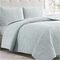 Ensemble de literie en microfibre brodée sur mesure avec couture ultrasonique, couvre-lit et couvre-lit écologiques toutes saisons pour la chambre à coucher