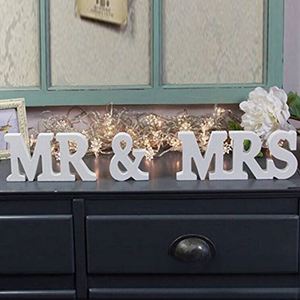 Letras de Madera al por Mayor para Bodas, Letras Creativas de Mr & Mrs para Decoración de Fiestas y Accesorios para Fotos, Dropshipping - Product Image 4