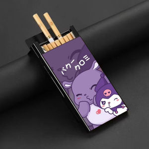 Étui à <span class=keywords><strong>cigarettes</strong></span> portable en métal fin, design carré créatif avec glissière, pour le rangement des <span class=keywords><strong>cigarettes</strong></span>, capacité 20 paquets, style classique pour le voyage - Product Image 3