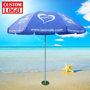 Parasol de plage extérieur parasol pare-soleil de jardin imperméable et coupe-vent imprimable personnalisé