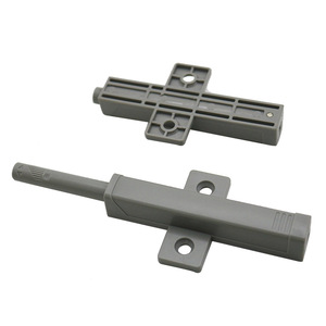 <b>Wardrobe</b> Door Rebound Mechanism Grey Plastic <b>Single</b> Damper Track Non-Detachable Door Mount Hardware Accessory - Product Image 1