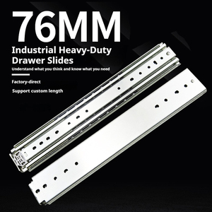 Heavy-duty 76mm Correderast Roulement à billes <span class=keywords><strong>Soft</strong></span>-<span class=keywords><strong>close</strong></span> Undermount Curseur Rail Runner Tiroir Glissières pour Camping <span class=keywords><strong>Retrofit</strong></span> Car - Product Image 1