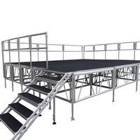 Plateforme de scène modulaire portable en aluminium avec hauteur réglable pour mariages, concerts, expositions