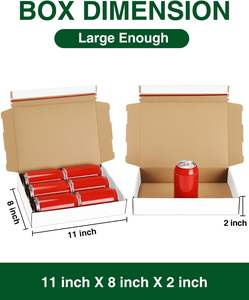 Cajas de Envío Blancas Personalizadas, Cajas de Cartón Autosellables para Empaque, Cajas de Cartón Corrugado para Envíos de Libros, Zapatos y Regalos - Product Image 3