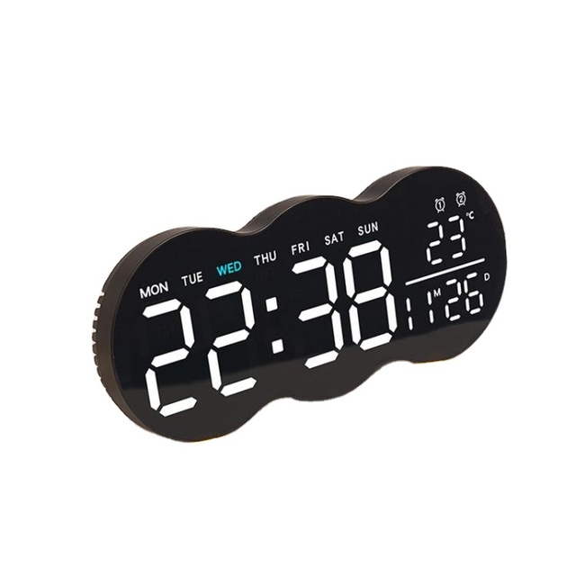 Living Room Digital Wall Clock LED Electronic Clock With Light Multi-Function Remote Control Alarm Clock