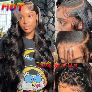 Pelucas frontales de encaje HD 3x6 al por mayor, cabello humano Remy - Pelucas frontales lisas y rizadas con 250% de densidad y cabello de bebé, suaves - Product Image 2