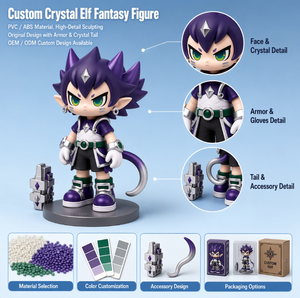 Statuetta in Vinile della Ninfa Amethyst Incantata, Figurina Anime in PVC, Modellino da Collezione ODM per Esposizione e Decorazione - Product Image 2