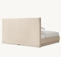 Mobilier moderne de luxe pour la maison lit d'hôtel lit à panneaux en tissu rembourré de style antique
