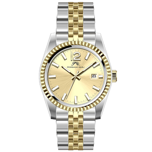 <span class=keywords><strong>Montre</strong></span> de gentleman bicolore personnalisée avec logo de marque propre, mouvement japonais ou <span class=keywords><strong>suisse</strong></span> 316L SS argent et <span class=keywords><strong>or</strong></span> U3046 - Product Image 1