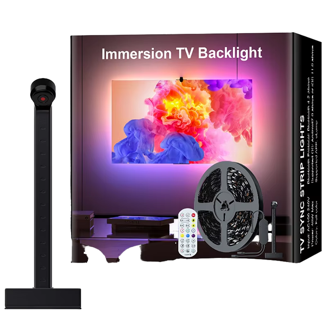 APP Control WiFi USB Smart TV Backlight Kit LED Ambient Lighting Modern White PC Lamp Body Compatible with 4K 8K TV