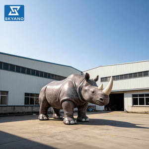 Sculpture géante gonflable de <span class=keywords><strong>rhinocéros</strong></span>, modèle d'art gonflable de <span class=keywords><strong>rhinocéros</strong></span> utilisé pour la décoration dans les activités des zoos - Product Image 5