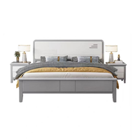 Cadre de lit en bois massif de luxe abordable, lit double, lit king size, lit queen size, style européen pour la chambre à coucher