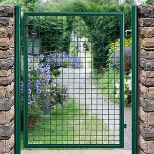 Hot Bán Kim Loại Sân Hàng Rào Mới Lạ Cửa Cổng Nướng/Thợ Thủ Công Phong Cách Thép Mạ Kẽm An Ninh Cổng Vườn 3D Mô Hình Có Sẵn - Product Image 5