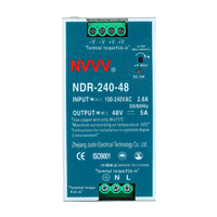 NVVV NDR-240-48 sans entrée PFC 200-240VAC 240W 48V 5A SMPS Alimentation à découpage industrielle sur rail DIN 48v